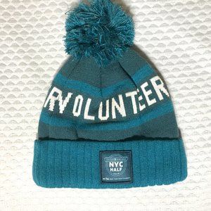 New Balance NYC Half Marathon Winter Beanie Running Warm Hat Blue Unisex NYRR